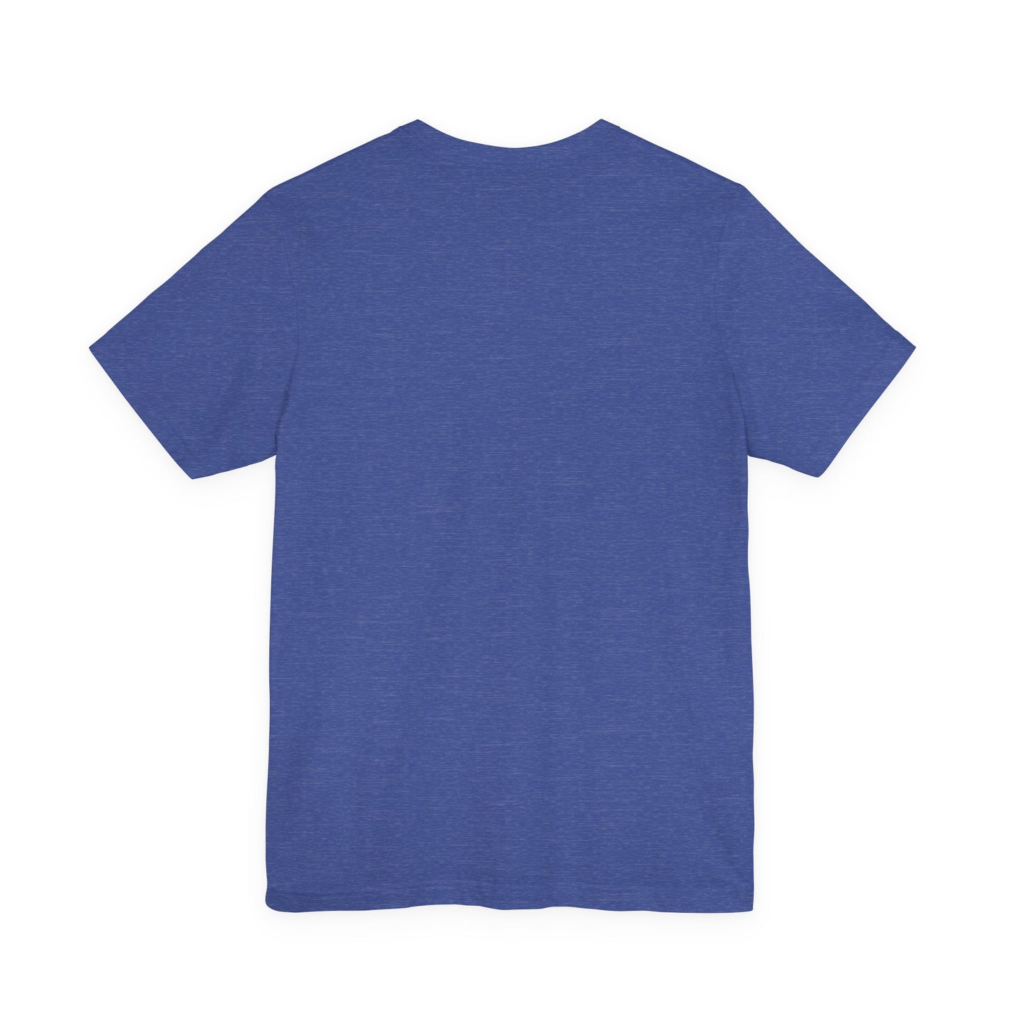 Back of a Fighter Spirit Boxer Guy Heather Blue t-shirt no design.